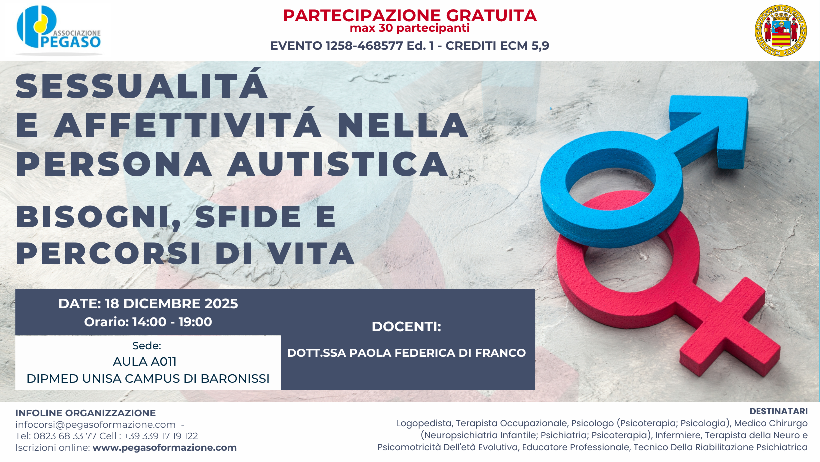 SESSUALITÁ  E AFFETTIVITÁ NELLA PERSONA AUTISTICA - Bisogni, sfide e  percorsi di vita